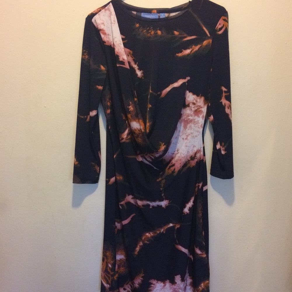 Simply Vera Navy Abstract Sheath Dress Size S